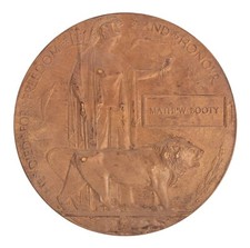 WW1 Memorial Plaque Mathew