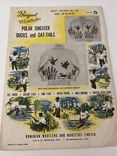 Knitting Pattern Ducks / Cat-Tails Polar Sweater Cardigan Dominion Woollens No23