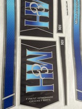 M&H Cricket Bat Sticker Blue And Black Millchamp & Hall Renew Your Bat