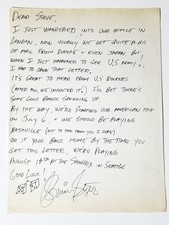 Brian Setzer REAL hand-written