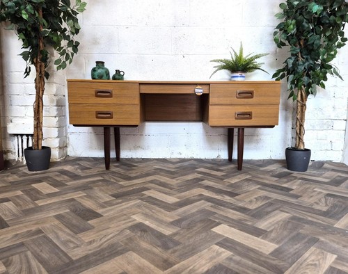 Vintage teak compact desk - vintage, 70's