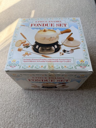 Piece enamel fondue - enamel, set