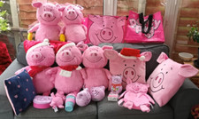 M&S percy pig Large bundle  of Teddy, pillows, hot water bottle, light job lot
