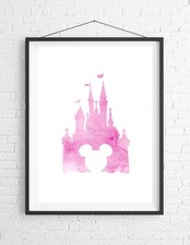 Disney Watercolour Designs - A5 Home Decor Print