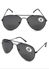 Bifocal Reading Sunglasses +0.5~4.0 Classic Aviators Shape 100%UV Protect SL293B