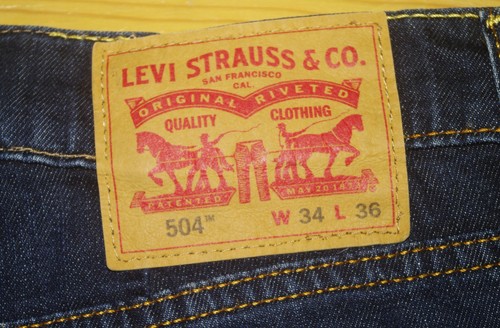 Levi 504 mid rise blue - , denim
