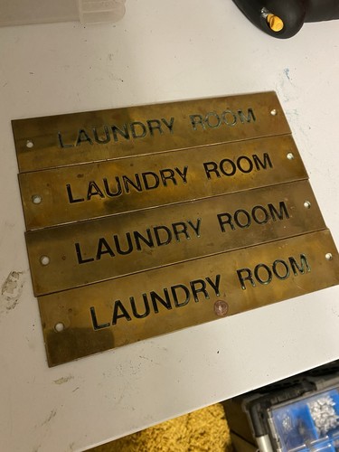 Military brass laundry - military, door