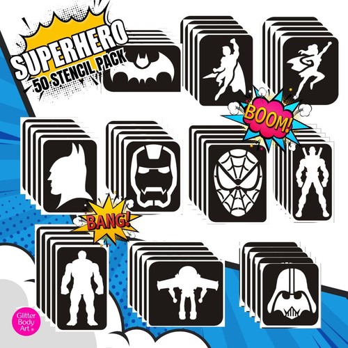 Superhero glitter tattoo - 50,