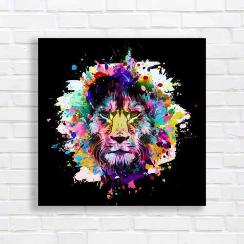 Colourful lion abstract - lion,