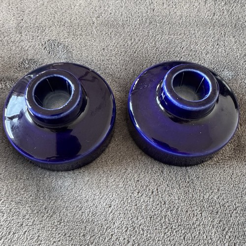 Pair blue ceramic wade - ceramic,