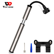 WEST BIKING Portable Bicycle Pump Cycling Bike Tyre Inflator Hand Pump Ball Pump