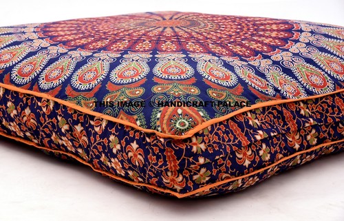 Indian peacock mandala floor - indian,