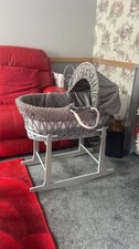 Gray Wicker Rocking Moses