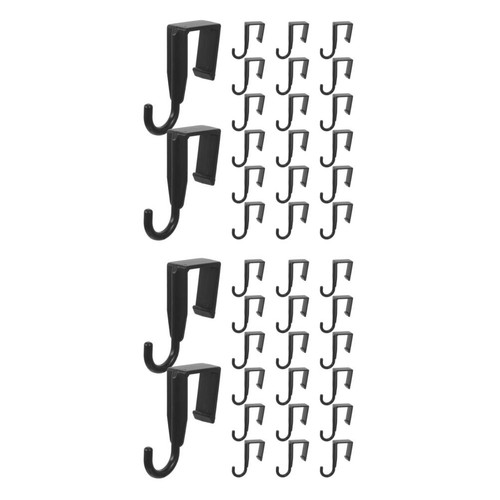 Pcs black cubicle hooks - 40,