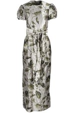 ERDEM GREY SATIN MAXI DRESS UK 8