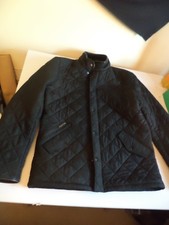 Barbour Men's Jacket Powell Quilted Fleece Lined coat Jacket Black medium 40" 38