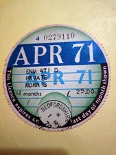 Tax Disc 1971