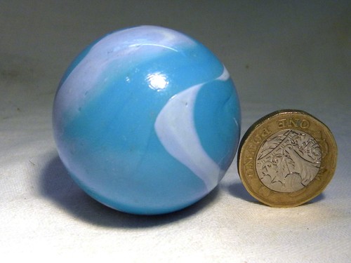 Vintage glass blue white - blue, /white
