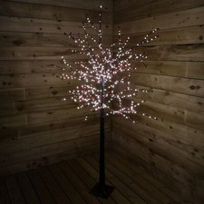 180cm 6ft Christmas Lit Black