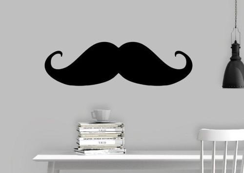 Mustache wall inspired design - mustache,