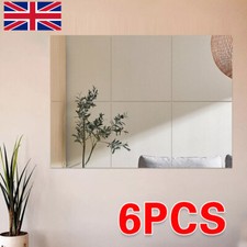 6X Mirror Tiles Wall Sticker
