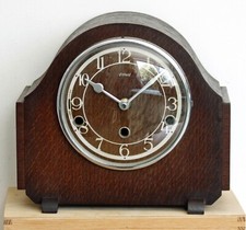 VINTAGE 25cm Enfield Mantel Clock - Wooden Retro Antique Mid Century Desk Gift