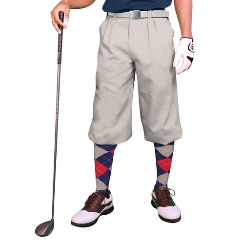Golf knickers taupe microfiber - golf,