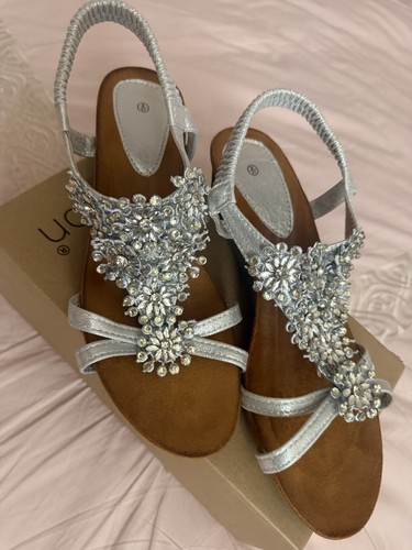 Sparkly silver shoes new - shoes,