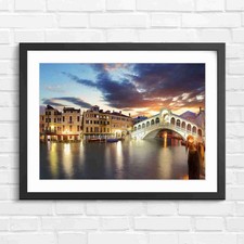 Venice rialto bridge dusk - bridge, at