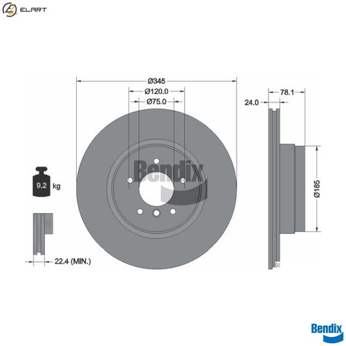 Brake disc bds1720hc for - disc,
