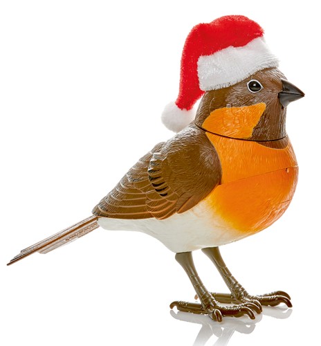 Animated singing robin santa - robin,