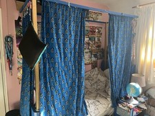 Bespoke Harry Potter Four poster With Ravenclaw curtains 