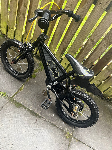 Black unisex kids - bike, 16in