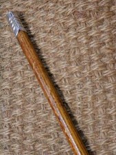WW1 Military Tigerwood Swagger Stick With Repousse Silver Top - W.M and CSC Ltd