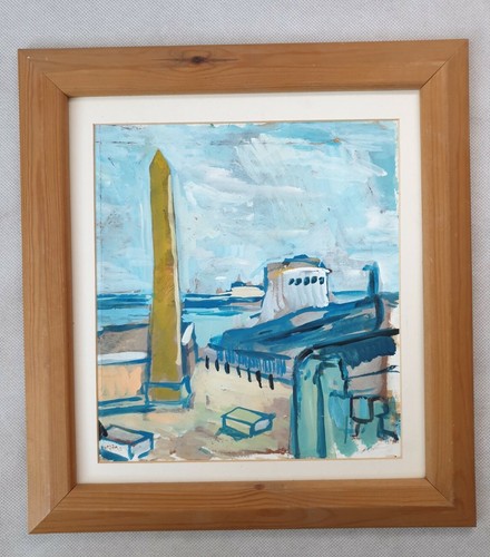 Framed acrylic painting - acrylic, of