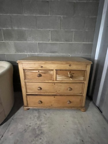 Antique english pine chest - english,