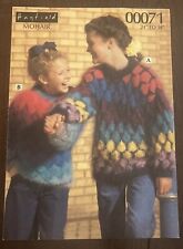 GIRLS & TEENAGE MOHAIR PATTERNED JUMPER 24”-34” VTG KNITTING PATTERN HAYFIELD 71