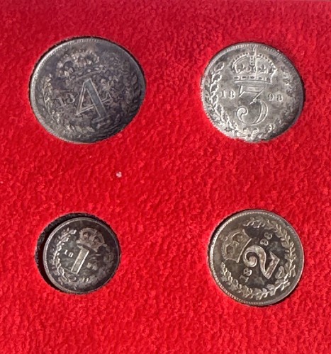1898 maundy silver set - set, in