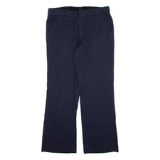 Pinstripe Mens Trousers Blue