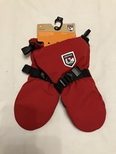 Hestra Fjellvott Junior Kids Lined Winter Ski Mitten, Red, Size 4, Age 6-7 Years