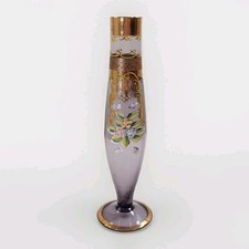 Glass Bud Vase Purple With