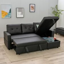 Panana Corner Sofa Bed with Storage PU Leather/Fabric  Universal Corner Chaise