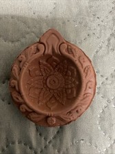 Diwali Diya Clay Diva Indian Oil Lamp Burner Pooja Hindu Festival/ 12pcs