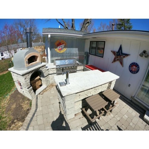 Brick pizza oven - pizza, in