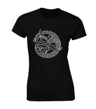 SERPENT CELTIC LADIES T SHIRT VIKING ODIN THOR AXE LOKI RAGNAR COOL DESIGN