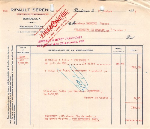 Invoices 1933 ripault sereni - invoices,