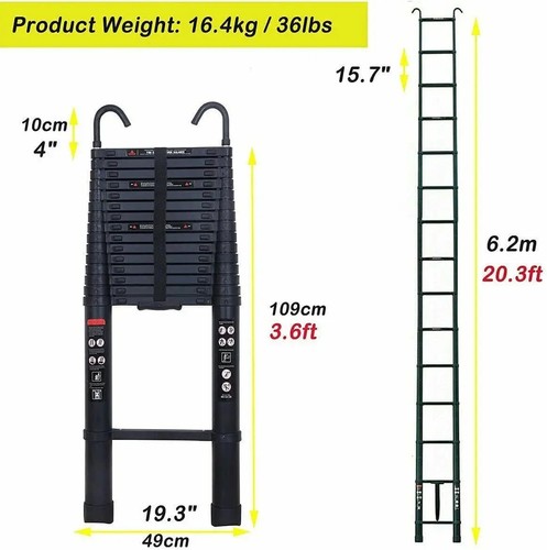 2m telescopic ladder - telescopic,