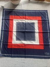 Patricia Paris Silk Scarf Made In France Vintage Geometric Pattern 26x26inch