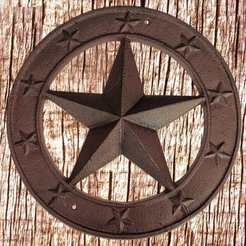 Cast iron texas star - texas, plaque
