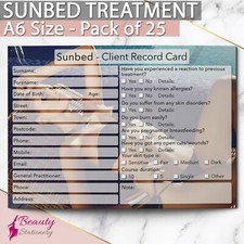 Sunbed Solarium Client Record